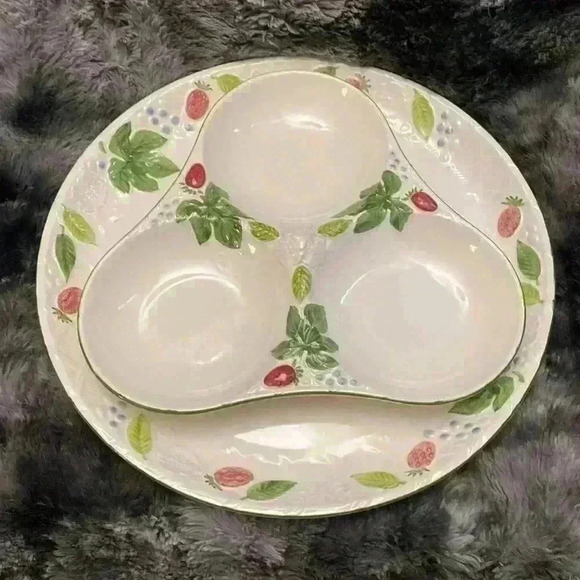 Country Berried Mikasa serving dish and pickle  dish - Picture 10 of 15